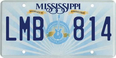 MS license plate LMB814