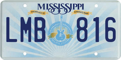MS license plate LMB816
