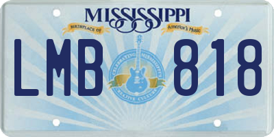 MS license plate LMB818