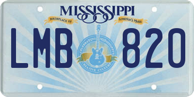 MS license plate LMB820
