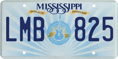 MS license plate LMB825