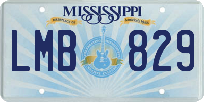MS license plate LMB829