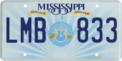 MS license plate LMB833