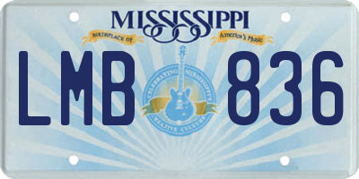 MS license plate LMB836