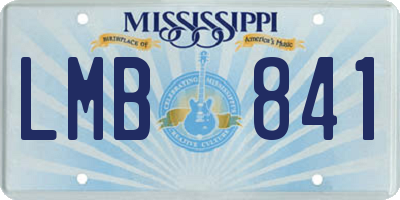 MS license plate LMB841