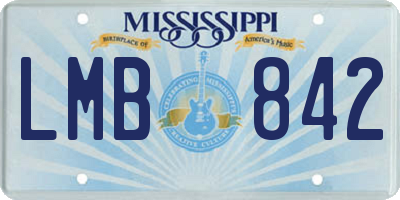 MS license plate LMB842