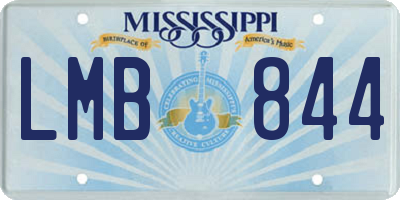 MS license plate LMB844