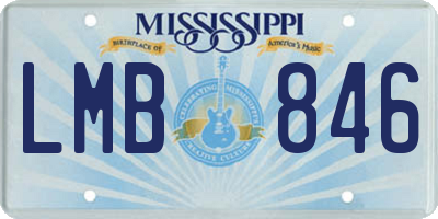 MS license plate LMB846
