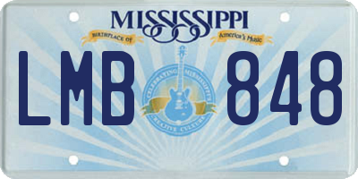 MS license plate LMB848