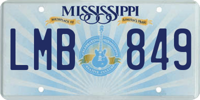 MS license plate LMB849