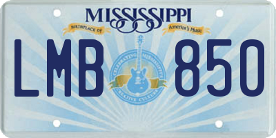 MS license plate LMB850