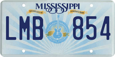 MS license plate LMB854