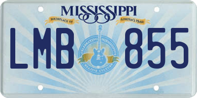 MS license plate LMB855