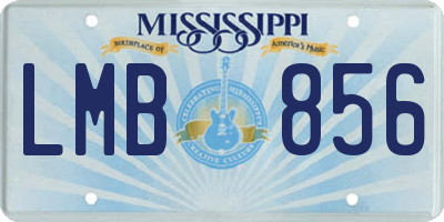 MS license plate LMB856
