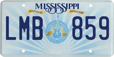 MS license plate LMB859