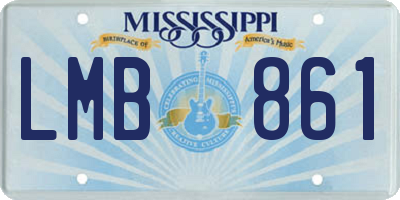 MS license plate LMB861