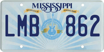 MS license plate LMB862