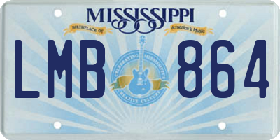 MS license plate LMB864