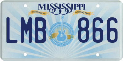 MS license plate LMB866