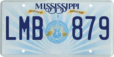 MS license plate LMB879