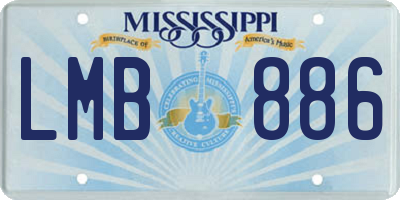 MS license plate LMB886