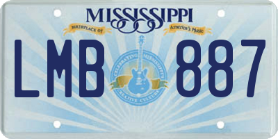 MS license plate LMB887