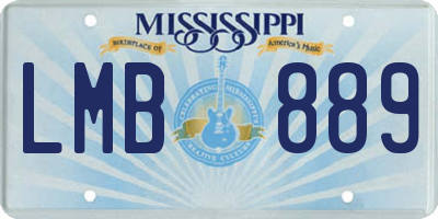 MS license plate LMB889