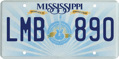 MS license plate LMB890