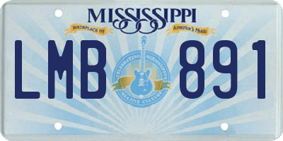 MS license plate LMB891