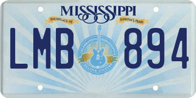 MS license plate LMB894