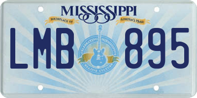 MS license plate LMB895
