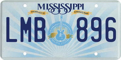 MS license plate LMB896