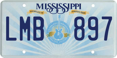 MS license plate LMB897