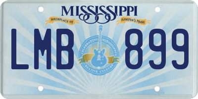 MS license plate LMB899
