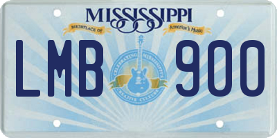 MS license plate LMB900