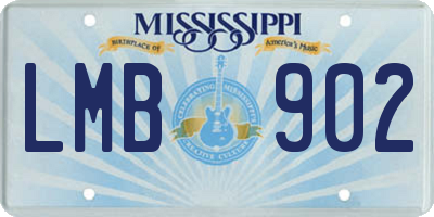 MS license plate LMB902