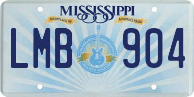 MS license plate LMB904