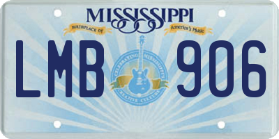 MS license plate LMB906