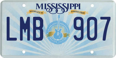 MS license plate LMB907