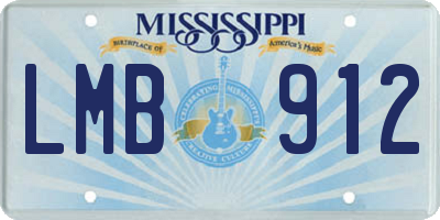 MS license plate LMB912