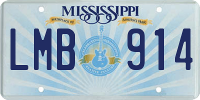 MS license plate LMB914