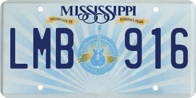 MS license plate LMB916