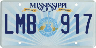 MS license plate LMB917