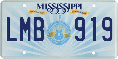 MS license plate LMB919
