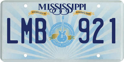 MS license plate LMB921