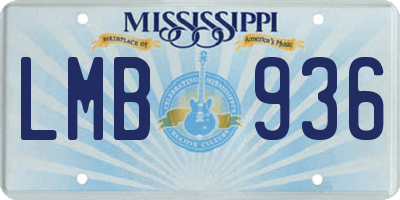 MS license plate LMB936