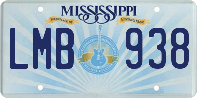 MS license plate LMB938