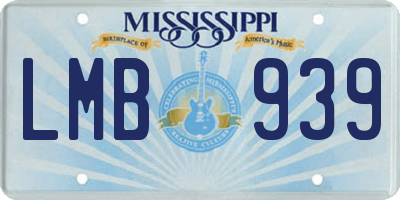 MS license plate LMB939