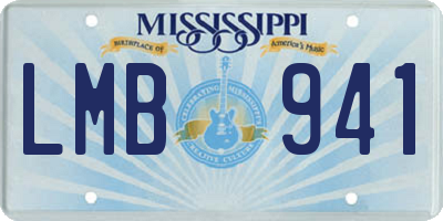 MS license plate LMB941