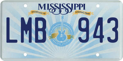 MS license plate LMB943